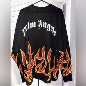 Palm Angels Graffiti Flames Sweatshirt